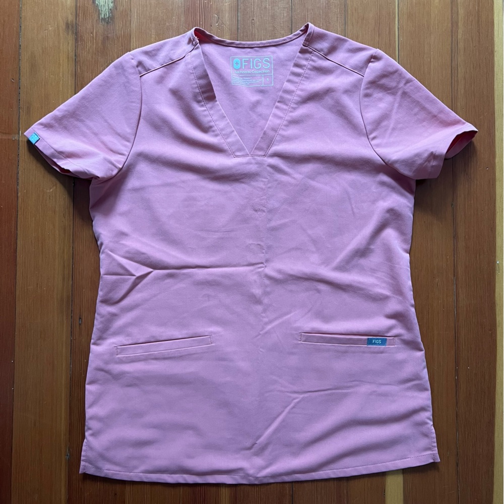 Figs Casma Scrub Top in Coral Size Small - Picture 2 of 4